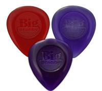 Lot de 6 médiators Big Stubby pour guitare - 2 de chaque taille dans une boîte pratique en étain