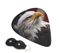 Lot de 6 médiators de guitare 3 épaisseurs différentes American Bald Eagle avec sac de rangement pour guitares acoustiques et basses (0,46 mm, 0,71 mm, 0,96 mm)