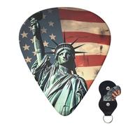 Lot de 6 médiators de guitare 3 épaisseurs différentes - Statue de la Liberté contre les médiators de guitare électrique - 4 médiators de 0,46 mm, 4 pièces de 0,71 mm, 4 médiators de 0,96 mm