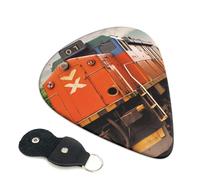 Lot de 6 médiators en cuir avec étui pour médiator de guitare acoustique, électrique, ukulélé 0,46 mm