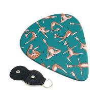 Lot de 6 médiators fins pour guitare de yoga, basse, guitare électrique, acoustique, ukulélé, avec sac de rangement
