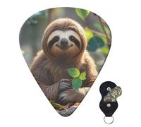 Lot de 6 médiators personnalisés de 3 épaisseurs différentes avec boîte de rangement Sloth My Spirit Animal Accessoires de guitare moyennement fins (0,46 mm, 0,71 mm, 0,96 mm)