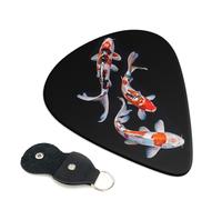 Lot de 6 médiators tricolores Koi Fish Trio pour guitare, basse, électrique, acoustique, ukulélé, médiators fins avec sac de rangement