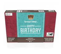 Lot de 6 mélanges de café en grains de café « Happy Birthday » torréfié foncé pour les amateurs de café - 6 mélanges Brown Bear dans 1 lot de sélection Bday - Pour homme et femme - Force 5 Brown Bear
