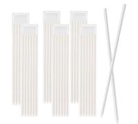 Lot de 6 mines de charpentier professionnelles de 2,8 mm - 6 boîtes (6 blanches) - 36 recharges durables pour projets de construction, d'ingénierie et de bricolage (blanc)