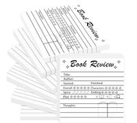 Lot de 6 mini blocs de notes autocollantes pour la rentrée scolaire, pour lecture, journal, journal de lecture, journal de lecture pour lecteurs de vers de bibliothèque, étudiants (blanc)