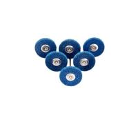 Lot de 6 mini-brosses abrasives en fibre nylon for le ponçage et meulage + 1 outil polissage à tige 3 mm, compatible avec Dremel(6pcs p120 blue)