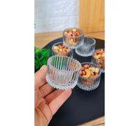 Lot de 6 mini coupelles à trempette - Verre ou bambou - Petites coupelles pour ketchup, mayonnaise, sauces, trempettes, confiture, miel, beurre, snacks, noix, entrées et desserts - Petites coupelles