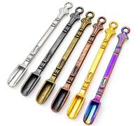 Lot de 6 mini cuillères, doseurs de tabac à fiûter, petites cuillères, cuillères, cuillères à épices colorées en métal, mesure précise pour poudre, épices et plus encore, pour médecine, sel, épices