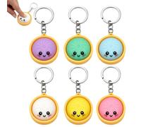 Lot de 6 mini dumpling squishy, porte-clés doux, 6 couleurs, idée cadeau mignonne pour amis et famille