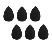 Lot de 6 mini éponges de maquillage noires pour fond de teint, poudre, correcteur de teint, fard à paupières, mélangeurs et éponges de maquillage