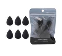 Lot de 6 mini éponges de maquillage noires pour fond de teint, poudre, correcteur et fard à paupières, éponges de maquillage