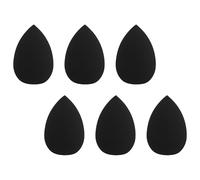 Lot de 6 mini éponges de maquillage noires pour fond de teint, poudre, correcteur et fard à paupières super doux