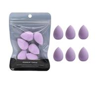 Lot de 6 mini éponges de maquillage violettes pour fond de teint, poudre, correcteur et fard à paupières