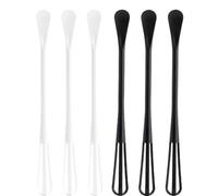 Lot de 6 mini fouets - Fouet à main 2 en 1 et grattoir en silicone, petits fouets anti-rayures pour œufs, crème, mousse de lait, cuisson et mélange