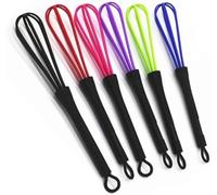 Lot de 6 mini fouets multicolores pour teinture des cheveux, 17,8 x 3 cm, pour salon de coiffure, barbier, crème, fouet pour mélanger, fouet, produits de coloration des cheveux