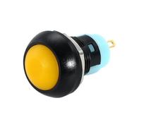 Lot de 6 mini-interrupteurs ronds à bouton-poussoir PBS-33A autobloquants/PBS-33B à réinitialisation automatique, 2 broches 12 mm, 3 A 250 V CA, équipement électrique(PBS-33A Yellow,1pcs)