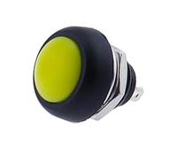 Lot de 6 mini-interrupteurs ronds à bouton-poussoir PBS-33A autobloquants/PBS-33B à réinitialisation automatique, 2 broches 12 mm, 3 A 250 V CA, équipement électrique(PBS-33B Yellow,1pcs)