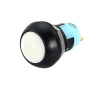 Lot de 6 mini-interrupteurs ronds à bouton-poussoir PBS-33A autobloquants/PBS-33B à réinitialisation automatique, 2 broches 12 mm, 3 A 250 V CA, équipement électrique(PBS-33A White,1pcs)