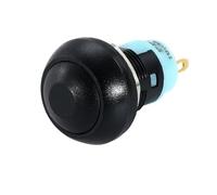 Lot de 6 mini-interrupteurs ronds à bouton-poussoir PBS-33A autobloquants/PBS-33B à réinitialisation automatique, 2 broches 12 mm, 3 A 250 V CA, équipement électrique(PBS-33A Black,1pcs)