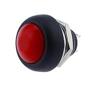 Lot de 6 mini-interrupteurs ronds à bouton-poussoir PBS-33A autobloquants/PBS-33B à réinitialisation automatique, 2 broches 12 mm, 3 A 250 V CA, équipement électrique(PBS-33B Red,1pcs)