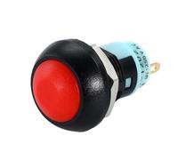 Lot de 6 mini-interrupteurs ronds à bouton-poussoir PBS-33A autobloquants/PBS-33B à réinitialisation automatique, 2 broches 12 mm, 3 A 250 V CA, équipement électrique(PBS-33A Red,1pcs)