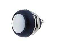 Lot de 6 mini-interrupteurs ronds à bouton-poussoir PBS-33A autobloquants/PBS-33B à réinitialisation automatique, 2 broches 12 mm, 3 A 250 V CA, équipement électrique(PBS-33B White,1pcs)