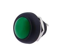 Lot de 6 mini-interrupteurs ronds à bouton-poussoir PBS-33A autobloquants/PBS-33B à réinitialisation automatique, 2 broches 12 mm, 3 A 250 V CA, équipement électrique(PBS-33B Green,1pcs)