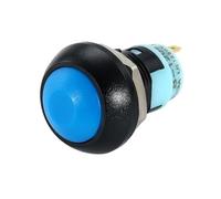 Lot de 6 mini-interrupteurs ronds à bouton-poussoir PBS-33A autobloquants/PBS-33B à réinitialisation automatique, 2 broches 12 mm, 3 A 250 V CA, équipement électrique(PBS-33A Blue,1pcs)