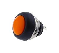 Lot de 6 mini-interrupteurs ronds à bouton-poussoir PBS-33A autobloquants/PBS-33B à réinitialisation automatique, 2 broches 12 mm, 3 A 250 V CA, équipement électrique(PBS-33B Orange,1pcs)
