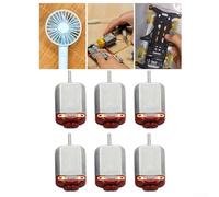 Lot de 6 mini moteurs électriques 130 CC pour applications de bricolage et de jouets, design compact, vitesse 15 000 tr/min, tension de fonctionnement 1,5 V-3 V, piles et cellules solaires (rouge)