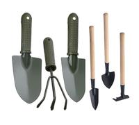 Lot de 6 mini outils de jardinage, outils pour fleurs et plantes, outils de nettoyage pour pots de fleurs, outils anti-rouille et anti-taches (mini pelle, râteau de jardin, pelle à pot de fleurs)