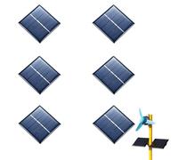 Lot de 6 Mini Panneaux Solaires 1,5V 0,65W - 60x80mm - Idéal pour Projets DIY, Projets Scientifiques, Jouets, Chargeurs de Batteries et Kits d’Énergie Solaire Portables pour Énergie Renouvelable