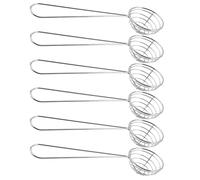 Lot de 6 mini passoires pour casserole chaude Shabu Shabu - Cuillères en acier inoxydable - Mini écumoire en maille - Louche asiatique - Passoires à huile Wonton pour cuisine