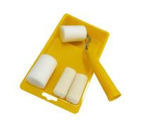 Lot de 6 mini rouleaux de peinture en mousse 5,1 cm pour peinture murale TuR770 (jaune, taille unique)