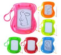 Lot de 6 mini tableaux à dessin magiques colorés avec porte-clés, planche à dessin magnétique pour enfants, mini tableau à dessin pour enfants pour petits cadeaux d'anniversaire d'enfants, cadeaux