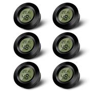 Lot de 6 mini thermomètres numériques d'intérieur, hygromètre numérique LCD, moniteur de température et d'humidité pour la maison, la crèche, l'incubateur de guitare, les reptiles, la serre de voiture