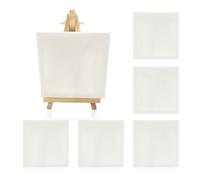 Lot de 6 mini toile, 1 mini chevalet, toile de peinture, cadre en toile, tableau à peindre, adapté pour la création d'art
