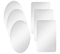 Lot de 6 miroirs muraux en acrylique de formes ovales et carrées pour salle de bain et décoration d'intérieur, ajoute un effet d'expansion visuelle et une touche élégante