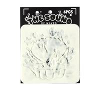 Lot de 6 modèles de créatures marines transparentes de 12,7 x 12,7 cm pour décoration de gâteaux, journal, art mural et fabrication de cartes