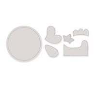 Lot de 6 modèles de panier de Pâques avec panier à œufs en acrylique, règle de couture et règles de matelassage créatives pour festival, œufs, biscuits, bonbons, décorations d'événements (transparent,