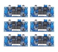 Lot de 6 modules régulateurs de Tension abaisseur convertisseur DC vers DC - 4 V - 40 V à 1,25 V - 37 V, Alimentation réglable avec Affichage voltmètre LED - Sortie Stable 2 A,