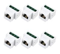 Lot de 6 Modules Téléphoniques RJ11 CAT3 Keystone, Prise Femelle 6P4C à Vis 4 Broches, Bloc Terminal Sans Soudure pour Installation Téléphonique