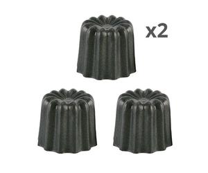 Lot de 6 moules à canelés en aluminium anti-adhésif 5,5 cm Patisse