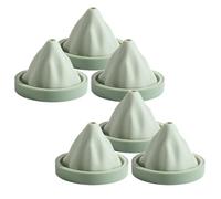 Lot de 6 moules à glaçons en silicone 3D en forme de montagne enneigée pour glaçons, cocktails, whisky, jus (vert)