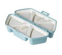 Lot de 6 moules à onigiri en plastique pour 6 portions de riz triangulaires avec boîte pliable intégrée pour une préparation simplifiée des repas (1)