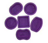Lot de 6 moules à savon en silicone en forme de bouteille ondulée en forme de cœur pour débutants, adultes, enfants, fabrication de savons cadeaux