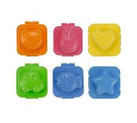 Lot de 6 moules à œufs pour œufs à la coque - Moule à œufs cuits 3D - Mignon Onigiri - Accessoire de cuisson - Moule Onigiri