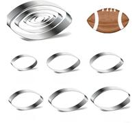 Lot de 6 moules de cuisson en métal antirouille passent au lave-vaisselle | Ensemble de 6 pièces en forme de ballon de football et de noix en acier inoxydable, passe au lave-vaisselle pour un nettoyage
