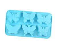 Lot de 6 moules de cuisson en silicone en forme de papillon pour loisirs créatifs, mousses, glaces, chocolat, desserts, outil de cuisine robuste, cadeau de pâtisserie familial